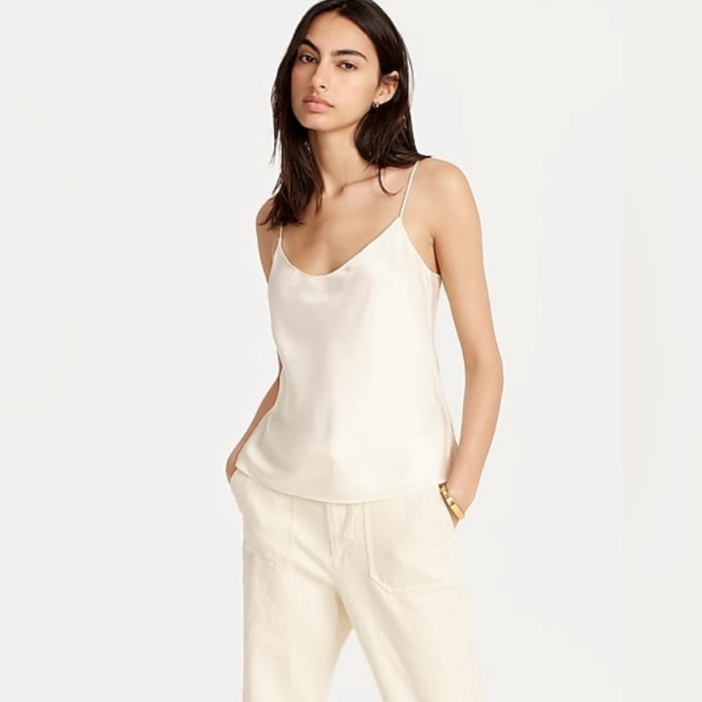 J. Crew NWT! 100% Silk Washable Tanks - Black, Peach, Ivory SMALL